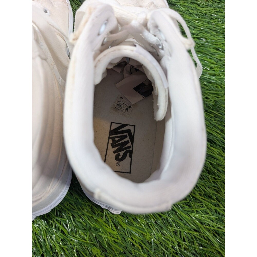 Vans Sk8-Hi Shoes Womens Size 9 White Skate High Top Sneakers Canvas Athletic - Picture 11 of 16